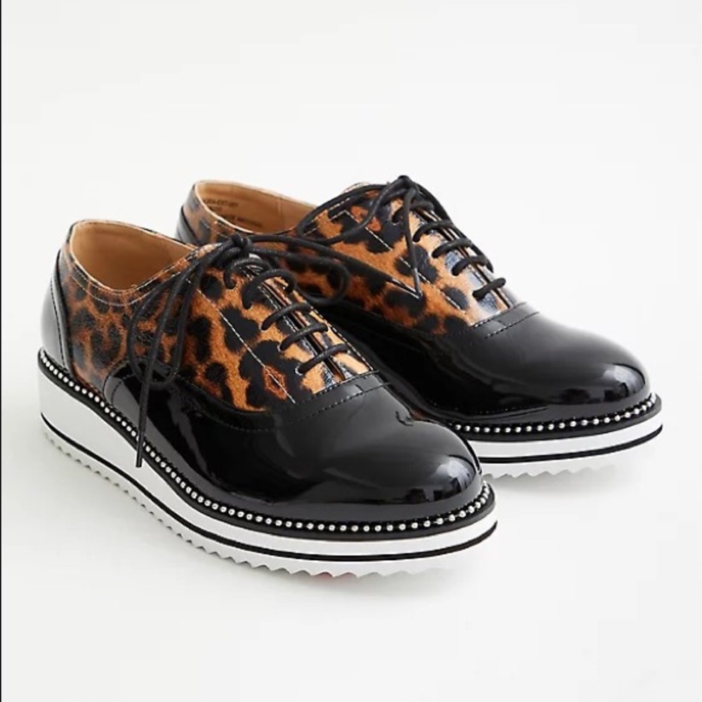 NWT Torrid Animal Print Faux Leather Oxford Shoes Size 9.5 WW